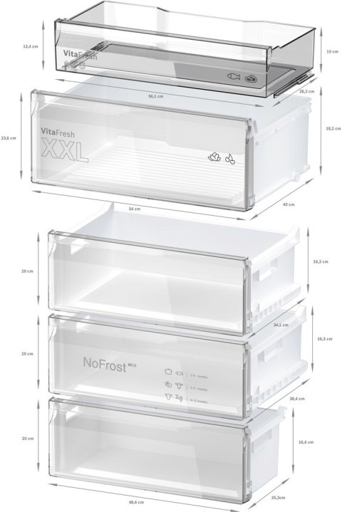 Chłodziarko-zamrażarka BOSCH KGN497LDF (OUTLET)