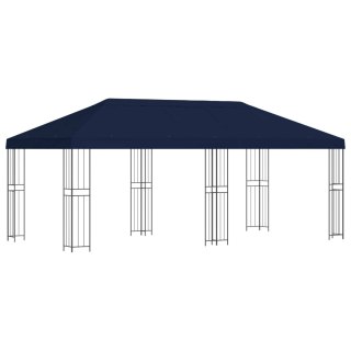 Altana z bokami 6 x 3 m niebieski Poliester i Stal 190