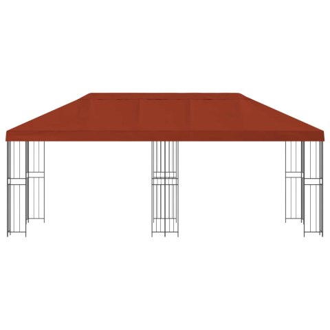 Altana z bokami 6 x 3 m terakota Poliester i Stal 190