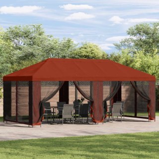 Altana z bokami 6 x 3 m terakota Poliester i Stal 190