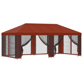 Altana z bokami 6 x 3 m terakota Poliester i Stal 190