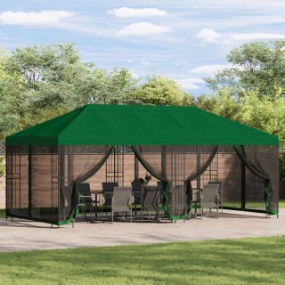 Altana z bokami 6 x 3 m zielony Poliester i Stal 190
