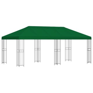 Altana z bokami 6 x 3 m zielony Poliester i Stal 190