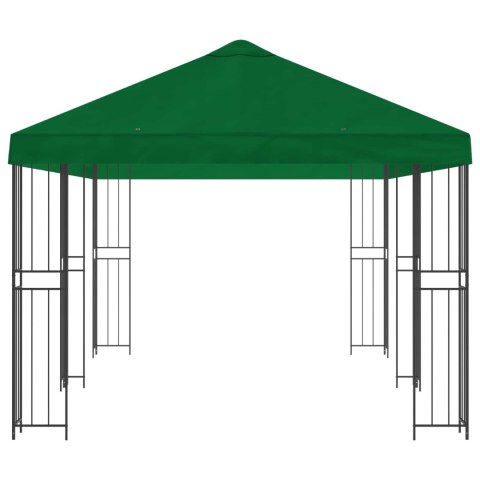 Altana z bokami 6 x 3 m zielony Poliester i Stal 190