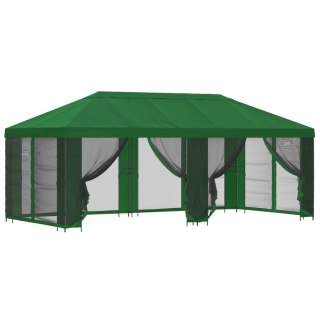 Altana z bokami 6 x 3 m zielony Poliester i Stal 190