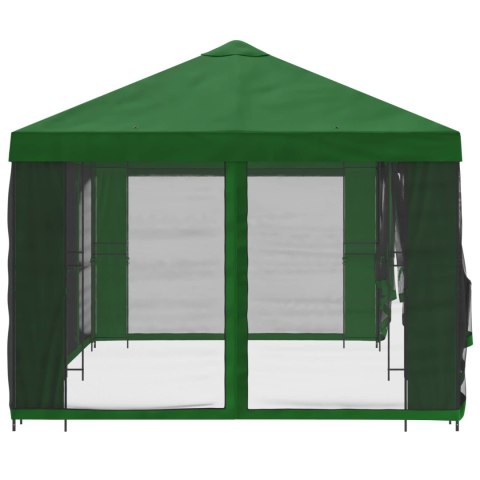 Altana z bokami 6 x 3 m zielony Poliester i Stal 190