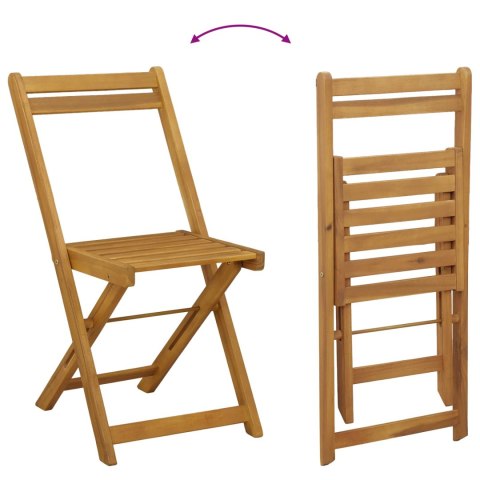 Krzesła Bistro na Zewnątrz 8 pcs naturalny 40 x 53 x 80 cm