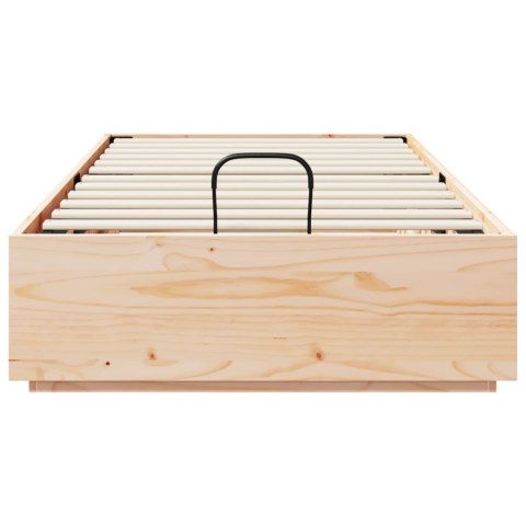 Łóżko otomanowe Naturalny 90 x 200 cm Lite drewno sosnowe