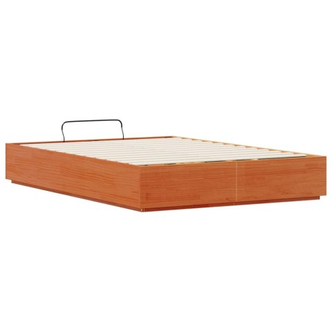 Łóżko otomanowe Woskowy Brąz 120 x 190 cm Lite drewno sosnowe