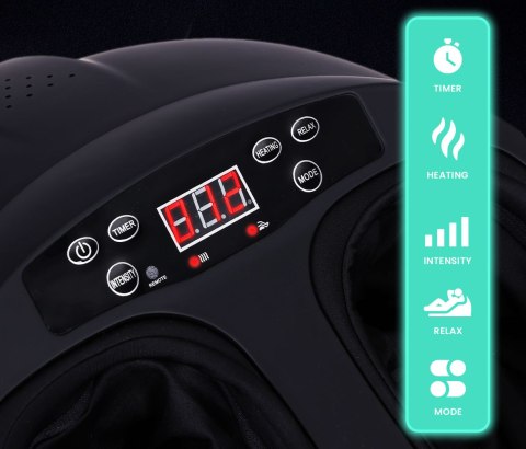 Masażer elektryczny do stóp z funkcją grzania refleksologia 3 tryby pilot 40W KADEN