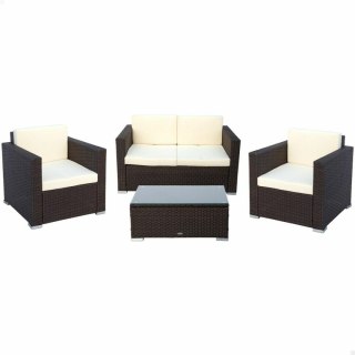 Meble ogrodowe Aktive Czarny Krem 128 x 72 cm
