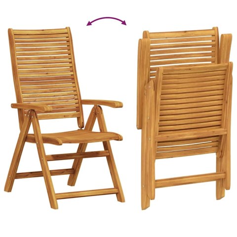 Zestaw do jadalni w ogrodzie 5 pcs Brązowy Lite Drewno Akacji