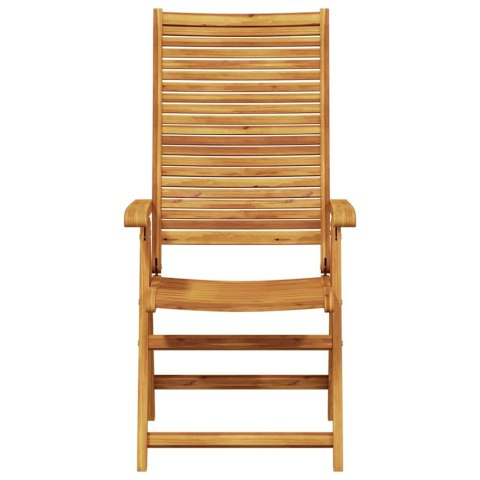 Zestaw do jadalni w ogrodzie 5 pcs Brązowy Lite Drewno Akacji