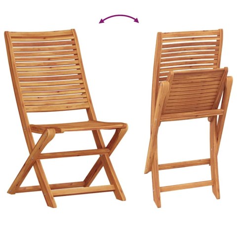 Zestaw do jadalni w ogrodzie 5 pcs Brązowy Lite Drewno Akacji