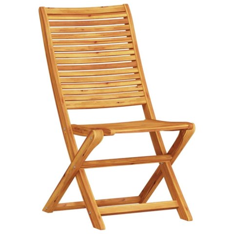 Zestaw do jadalni w ogrodzie 7 pcs Brązowy Lite Drewno Akacji