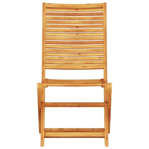 Zestaw do jadalni w ogrodzie 7 pcs Brązowy Lite Drewno Akacji