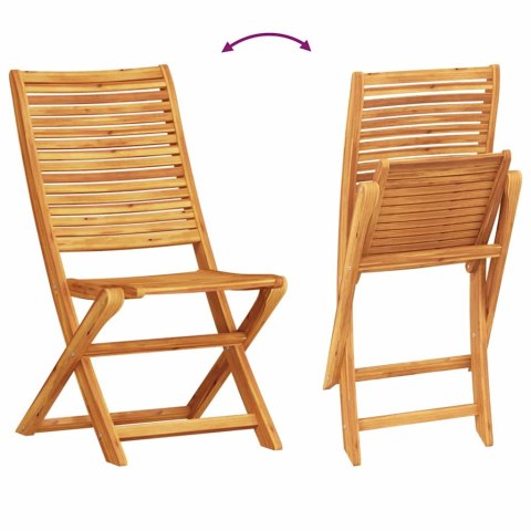 Zestaw do jadalni w ogrodzie 7 pcs Brązowy Lite Drewno Akacji