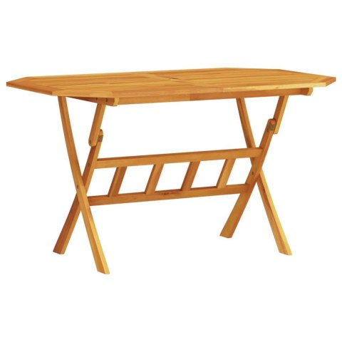 Zestaw do jadalni w ogrodzie 7 pcs Brązowy Lite Drewno Akacji