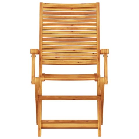 Zestaw do jadalni w ogrodzie 7 pcs Brązowy Lite Drewno Akacji