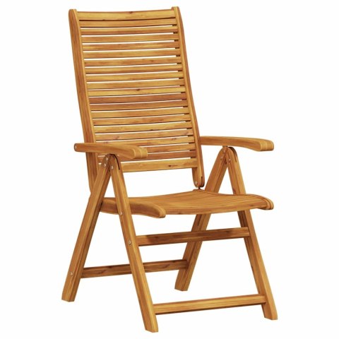 Zestaw do jadalni w ogrodzie 7 pcs Brązowy Lite Drewno Akacji