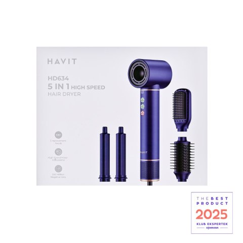 Suszarka do włosów Havit HD634-EU (niebieski) (WYPRZEDAŻ)