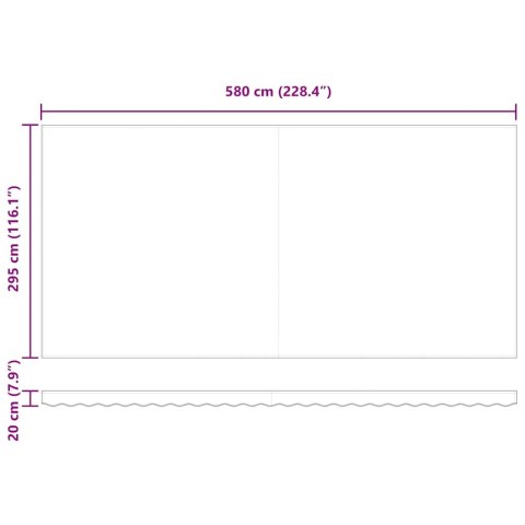 Elektryczna Rozkładana Markiza Wielokolorowe 600 × 300 cm