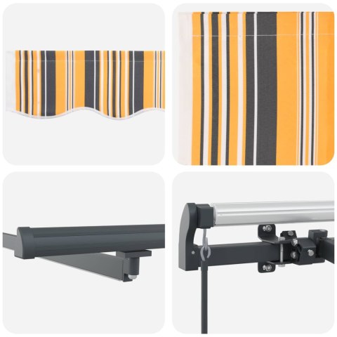 Markiza zwijana Ze LED Lights Wielokolorowe 600 ×300 cm tkanina