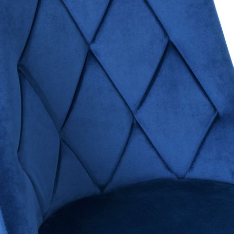 Krzesło welurowe LINCOLN VELVET granatowe