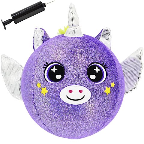 PIŁKA EMOJI 23CM JEDNOROŻEC FIOLETOWA