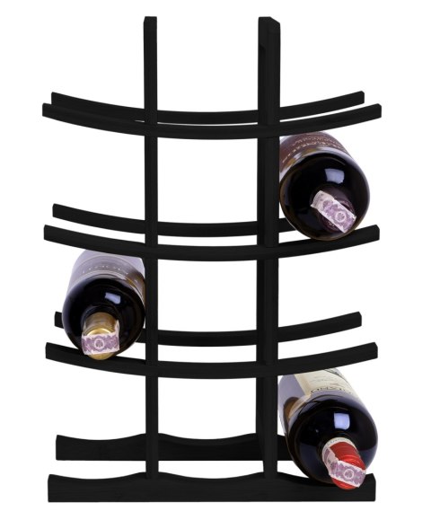 Stojak na wino bambusowy TODGAR czarny