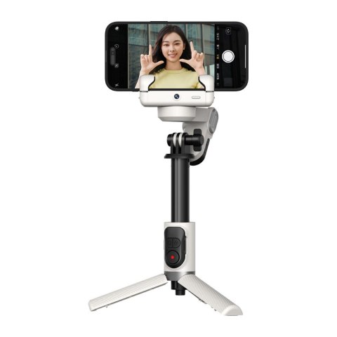 Gimbal AOCHUAN M1 Pro z oświetleniem RGB (biały)