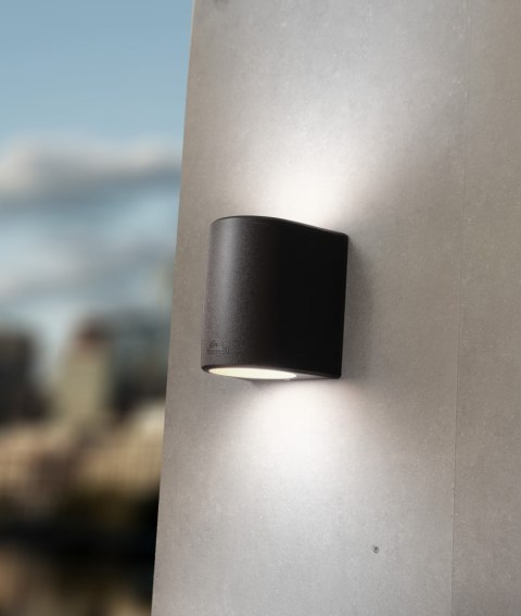 Oprawa elewacyjna MARTA 160-2L FROSTED Fumagalli GX53 LED CCT 2x3W 192 mm 3000K/4000K/6500K SET IP55 góra/dół 230V czarny / twor