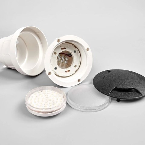 Oprawa najazdowa CECI 120 3L BLACK FROSTED Fumagalli GX53 LED CCT 3W średnica 120 mm 3000K/4000K/6500K IP67 230V czarny / tworzy
