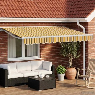 Elektryczna Rozkładana Markiza Żółty, Szary i Biały 3,5 x 2 m