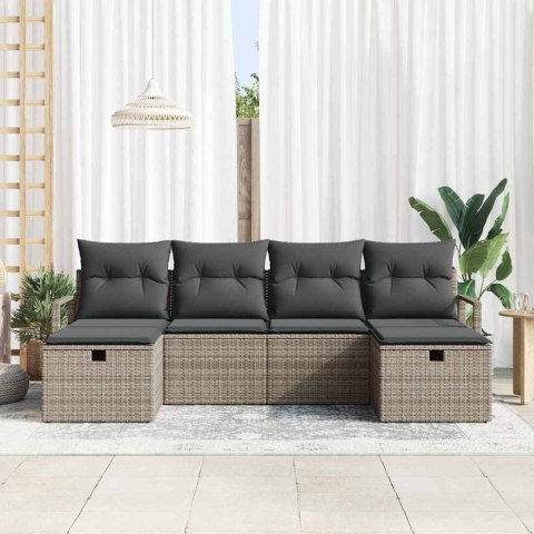 Zestaw Sof z poduszką 5 pcs polirattan