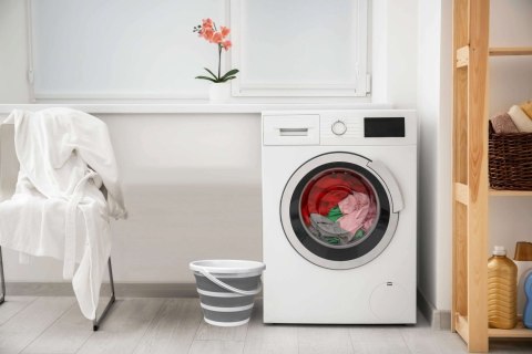 Wiaderko składane 32 cm biało-szare ASMAR COMPACT