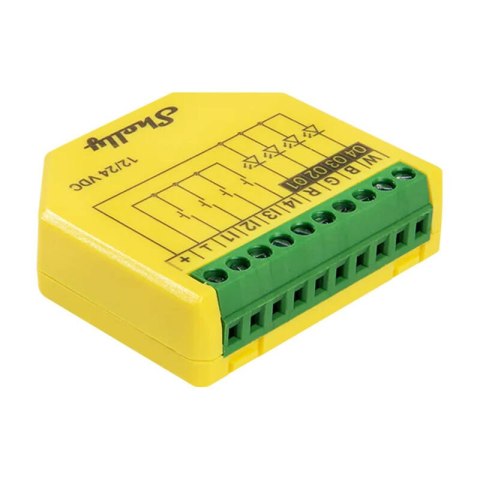 Sterownik taśm LED SHELLY Plus RGBW PM Wi-Fi/Bluetooth