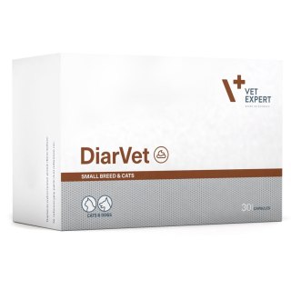 VetExpert Diarvet Small Breed and Cats 30 caps.