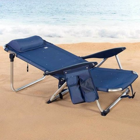 Fotel plażowy Aktive Ciemnoniebieski 51 x 45 x 76 cm Plaża