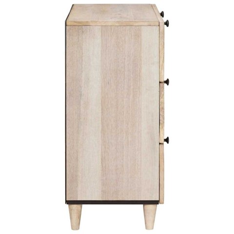 Bufet 2 pcs Biały 120 x 33,5 x 75 cm lite drewno mango