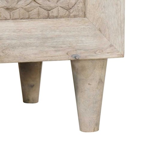 Bufet 2 pcs Biały 120 x 33,5 x 75 cm lite drewno mango