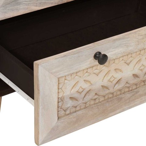 Bufet 3 pcs Biały 180 x 33,5 x 75 cm lite drewno mango