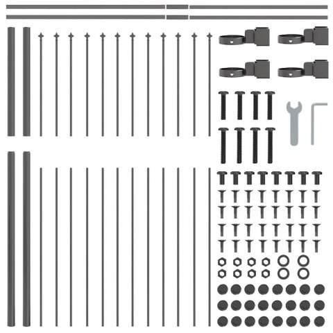 Ogrodzenie Ogrodowe 7 pcs Szary 11,9 x 1,5 m