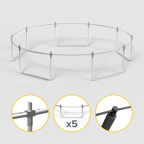Trampolina Rebel Active PRO 12ft/366 cm, siatka, drabinka