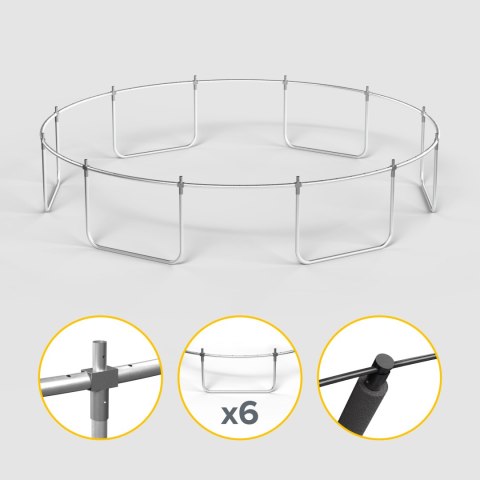 Trampolina Rebel Active PRO 14ft/427 cm, siatka, drabinka