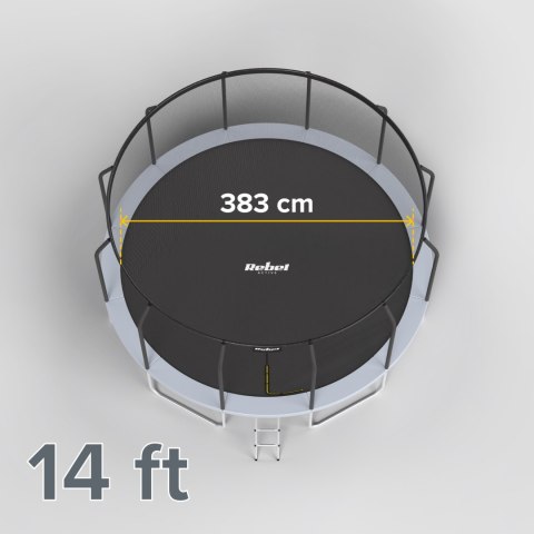 Trampolina Rebel Active PRO 14ft/427 cm, siatka, drabinka