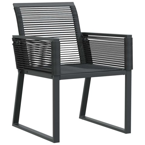 Zestaw do jadalni w ogrodzie 7 pcs Czarny