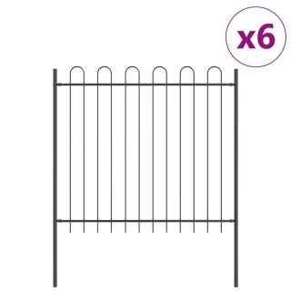 Ogrodzenie Ogrodowe 6 pcs Szary 10,2 x 1,5 m