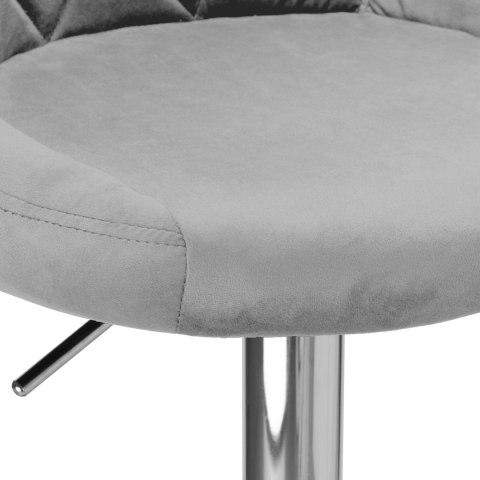 Krzesło barowe CYDRO aksamitne szare VELVET