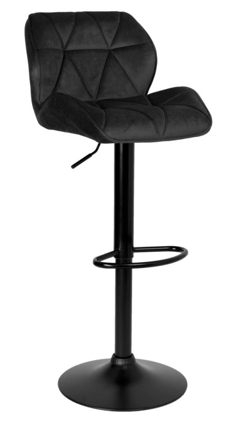 Krzesło barowe GRAPPO BLACK czarne VELVET
